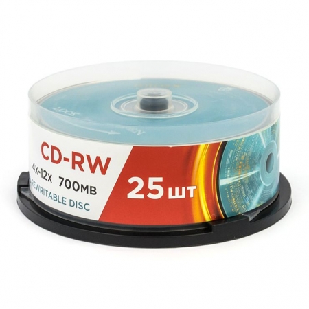  CD-RW Mirex 700Mb 4x-12x, Cake Box, 25 (UL121002A8M)