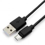 Кабель USB 2.0 Am=>micro B - 0.5 м, черный, Гарнизон (GCC-mUSB2-AMBM-0.5M)