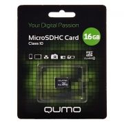 Карта памяти Micro SDHC 16Gb QUMO Class 10 без адаптера (QM16GMICSDHC10NA)