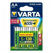 Аккумулятор AA Varta Ready2Use 2100мА/ч Ni-Mh, 4шт, блистер (56706101414)
