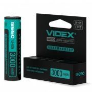 Аккумулятор 18650 VIDEX 3000мА/ч, с защитой, блистер (VID-18650-3.0-WP)