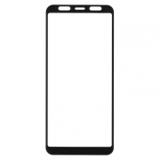 Защитное стекло для экрана Samsung Galaxy A8+ Black, Full Screen&Glue, Perfeo (PF_A4081)