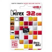 Карта памяти Micro SDHC 32Gb Mirex Class 10 UHS-I U1 без адаптера (13612-MCSUHS32)