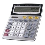 Калькулятор настольный Perfeo PF_A4029, 12-разрядный, бухгалтерский, серебристый