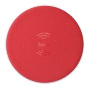 Беспроводное зарядное устройство Qi, 5W, красное, Hoco CW14 Round