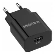 Зарядное устройство Smartbuy FLASH, 2.4A USB, черное (SBP-1025)