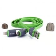  USB 2.0 Am - microUSB Bm + Lightning, 1 , , , Zetton (ZTLSUSB2IN1BG)