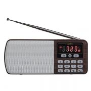 Мини аудио система Perfeo ЕГЕРЬ, MP3, FM, коричневая (i120-BK) (PF_A4463)