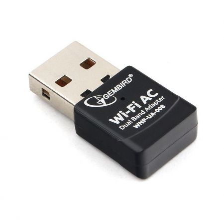 USB- 802.11n/ac/a Gembird WNP-UA-008, 433 /c, 2.4/5 