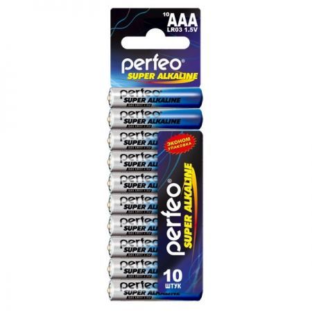  AAA Perfeo LR03/10SH Super Alkaline, 10, Shrink Card