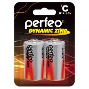 Батарейка C Perfeo Dynamic Zinc R14/2BL, солевая, 2 шт, блистер