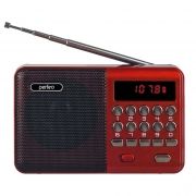 Мини аудио система Perfeo PALM, MP3, FM, акк. 18650, красная (i90-RED) (PF_A4871)