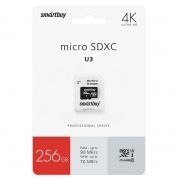   Micro SDXC 256Gb Smartbuy Pro Class 10 U3 90/70 / +  SD (SB256GBSDCL10U3-01)