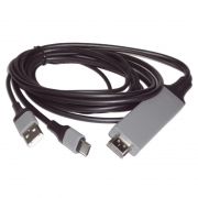 Кабель-адаптер USB Type C - HDMI (m), питание от USB, Premier (6-733-U)