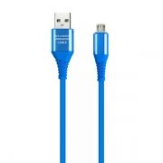 Кабель USB 2.0 Am=>micro B - 1.0 м, синий, коробка, Smartbuy (iK-12ERGbox blue)