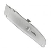 Нож строительный 18 мм, алюминиевый корпус, трапециевидное лезвие, Smartbuy (SBT-KNT-18P1)