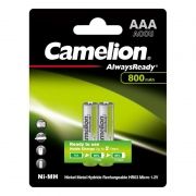 Аккумулятор AAA Camelion Always Ready 800мА/ч Ni-Mh, 2шт, блистер (NH-AAA800ARBP2)