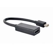 Адаптер mini DisplayPort/M - HDMI/19F, 0.15 м, 4K, черный, Cablexpert (A-mDPM-HDMIF4K-01)