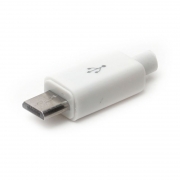 Штекер USB 2.0 Micro Bm, под пайку на кабель, белый, Premier (1-812)