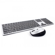 Комплект Gembird KBS-8100 Bluetooth Silver, беспроводные клавиатура и мышь