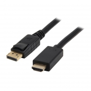 Кабель DisplayPort/M - HDMI/M, 1.8 м, черный, KS-is KS-385-1.8