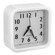 Часы будильник Perfeo Quartz PF-TC-019, квадратные, 10x10 см, белые (PF_C3164)