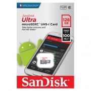   Micro SDXC 128Gb SanDisk Ultra Class 10 UHS-I U1 100 /c (SDSQUNR-128G-GN6MN)