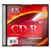 Диск CD-R VS 700Mb 52x, Slim Case (VSCDRSL01)