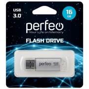16Gb Perfeo C14 Metal Series Silver USB 3.0 (PF-C14S016ES)