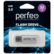 32Gb Perfeo C14 Metal Series Silver USB 3.0 (PF-C14S032ES)
