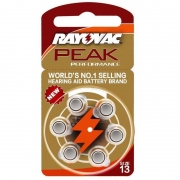Батарейка Rayovac Peak 13 для слуховых аппаратов, 6 шт, блистер