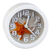Часы будильник Perfeo Quartz PF-TC-013, круглые, диам. 10.5 см, звезда (PF_C3145)