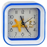 Часы будильник Perfeo Quartz PF-TC-006, квадратные, 10x10 см, звезда (PF_C3107)