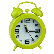 Часы будильник Perfeo Quartz PF-TC-015, круглые, диам. 9.5 см, зелёные (PF_C3152)
