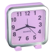 Часы будильник Perfeo Quartz PF-TC-018, квадратные, 13x13 см, красные (PF_C3163)