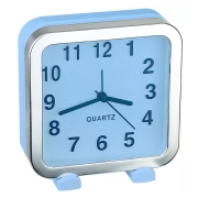 Часы будильник Perfeo Quartz PF-TC-018, квадратные, 13x13 см, синие (PF_C3161)