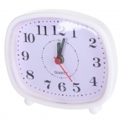 Часы будильник Perfeo Quartz PF-TC-005, прямоугольные, 10x8.5 см, белые (PF_C3104)