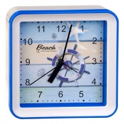 Часы будильник Perfeo Quartz PF-TC-010, квадратные, 14.8x14.8 см, подвес на стену, штурвал (PF_C3139