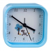 Часы будильник Perfeo Quartz PF-TC-012, квадратные, 9.5x9.5 см, синие (PF_C3142)