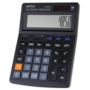 Калькулятор настольный Perfeo PF_B4850, 14-разрядный, бухгалтерский, черный