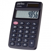 Калькулятор карманный Perfeo PF_B4856, 8-разрядный, черный