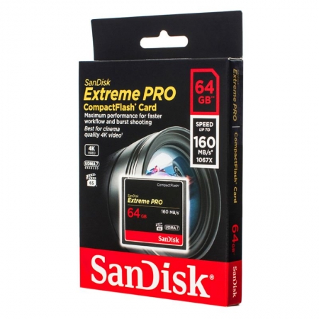   CompactFlash 64Gb SanDisk Extreme Pro, 160/ (SDCFXPS-064G-X46)