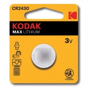 Батарейка CR2430 Kodak, 1 шт, блистер