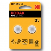 Батарейка CR1025 Kodak, 2 шт, блистер
