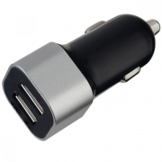 Зарядное автомобильное устройство Perfeo 2.4A, 2xUSB, чёрное (I4620)