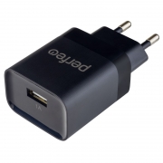 Зарядное устройство Perfeo I4627, 1A, USB, чёрное, тип 2