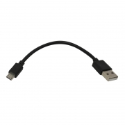Кабель USB 2.0 Am=>micro B - 0.15 м, до 3 А, чёрный, Smartbuy (iK-020)