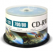 Диск CD-RW MIREX 700Mb 4x-12x, Cake Box, 50шт (UL121002A8B)