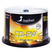 Диск CD-RW Smarttrack 700Mb 4x-12x, Cake Box, 50шт (ST000200)