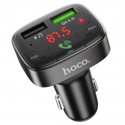 Автомобильный FM-трансмиттер Hoco E59 Promise, Bluetooth 5.0, QC3.0 18Вт, 2xUSB 3.1A, microSD